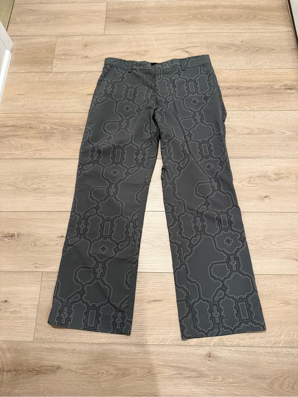 Sligo Golf Pants Mens 34x30 Athleisure Hip Black Gray Abstract Performance